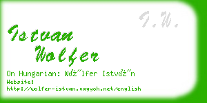 istvan wolfer business card